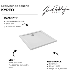 Receveur 120 x 80 JACOB DELAFON Kyreo ceramique rectangle blanc 3