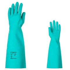 Lot de 6 gants Nitrile plus 5540 vert, 45 cm, ép. 0.56 mm - Coverguard - Taille L-9 2