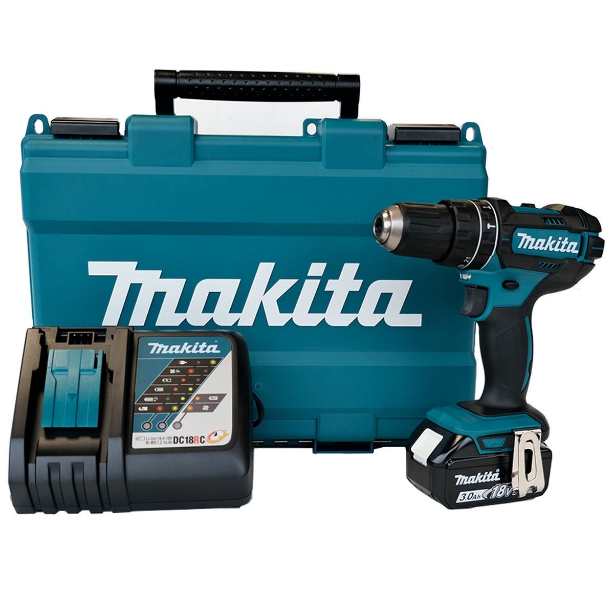 Perceuse visseuse makita + 2 batteries 18v 5 ah, chargeur, coffret -  ddf481rtj ❘ Bricoman