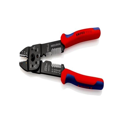 Knipex 97 21 215 - Alicate para entallar terminales 230 mm con mangos bicomponentes 6