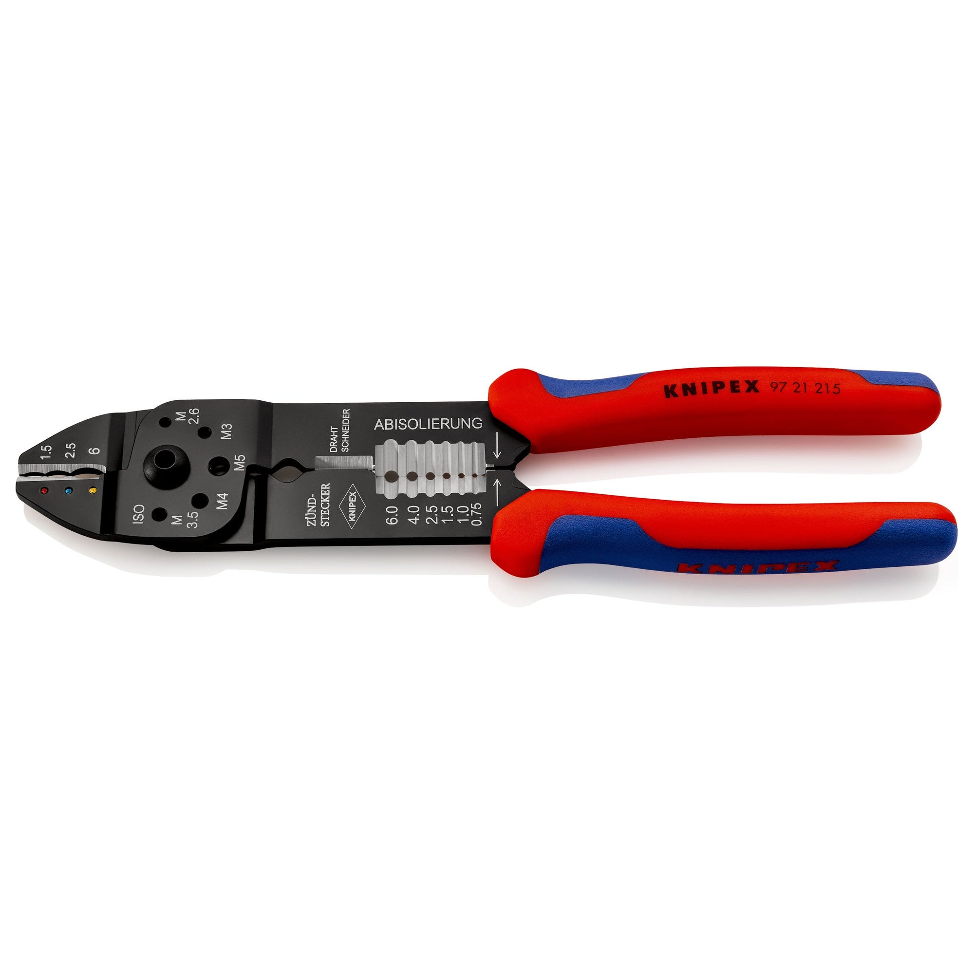 Knipex 97 21 215 - Alicate para entallar terminales 230 mm con mangos bicomponentes 0