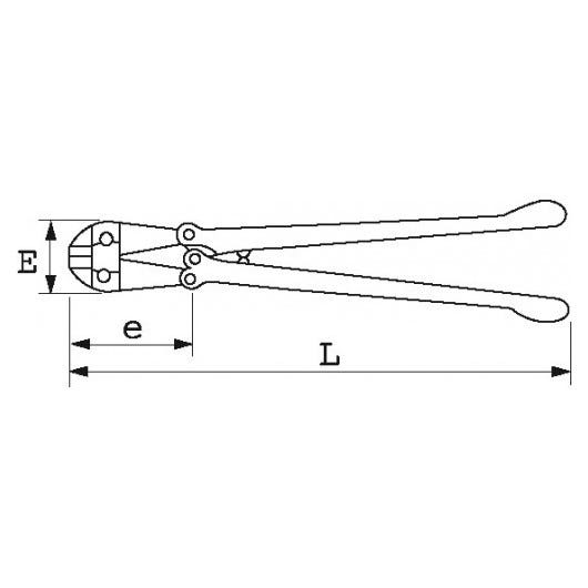 Coupe-boulons coupe axiale Samtitan N°1 AT 1