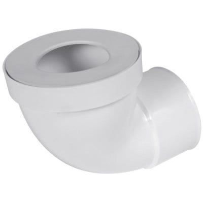 Pipe orientable de WC, en PVC blanc, Ø 100, Ø DM mini 85, Ø DM maxi 107