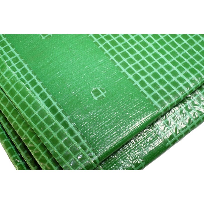 Bâche plastique 2 x 3 m Armée verte Polyéthylène 170g/m² 3