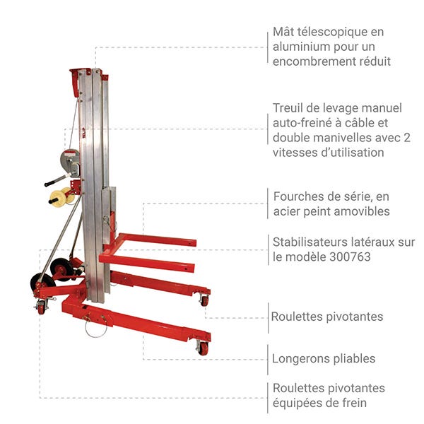 Gerbeur haute levée max 3.50m - charge max 450kg - 300761 2