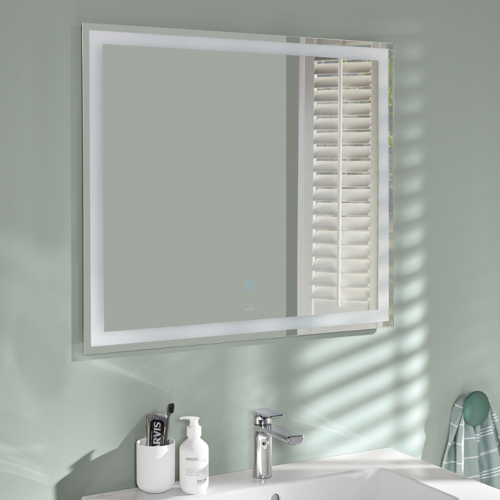 Meuble vasque VILLEROY ET BOCH Finero Gris 80 cm + miroir 5