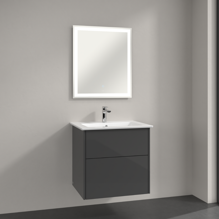 Meuble vasque VILLEROY ET BOCH Finero Gris 65 cm + miroir 3