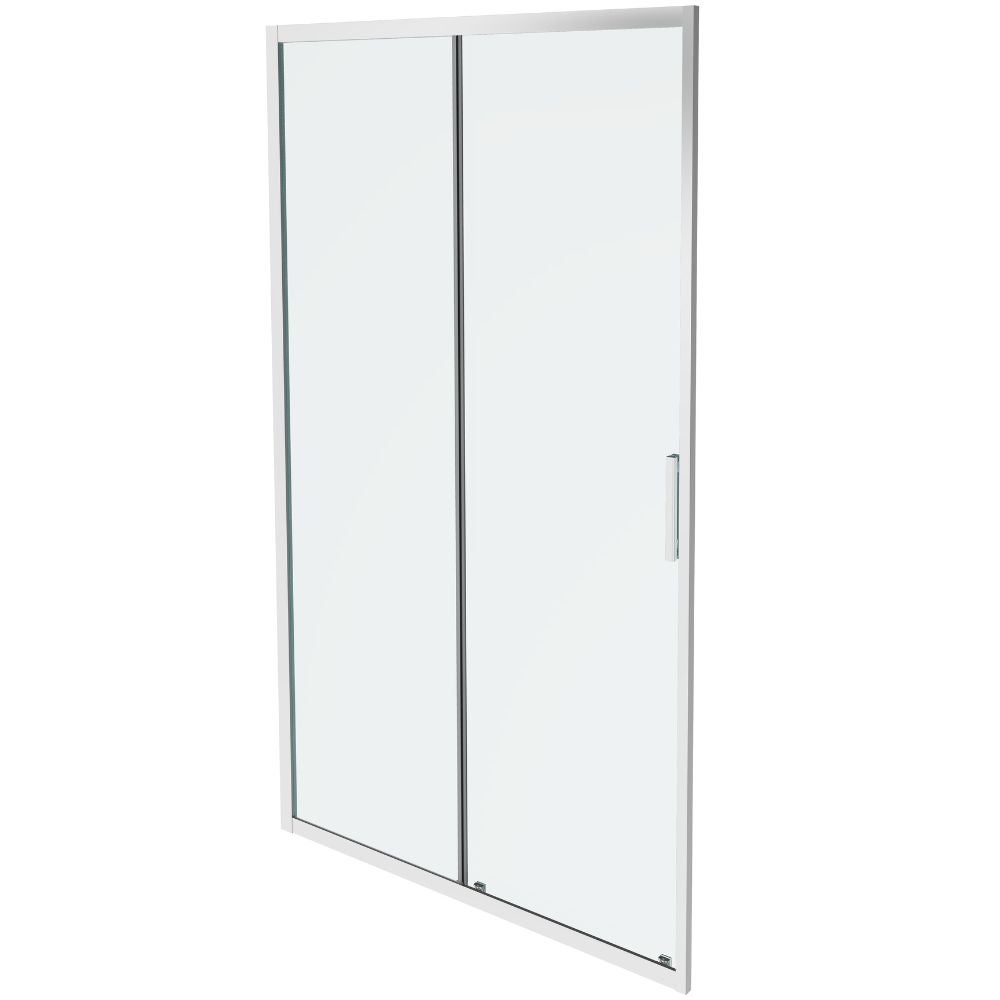 Schulte porte de douche coulissante en niche, 100x200 cm, profilé noir,  roulettes en bas, verre 6 mm transparent anticalcaire, style industriel ❘  Bricoman