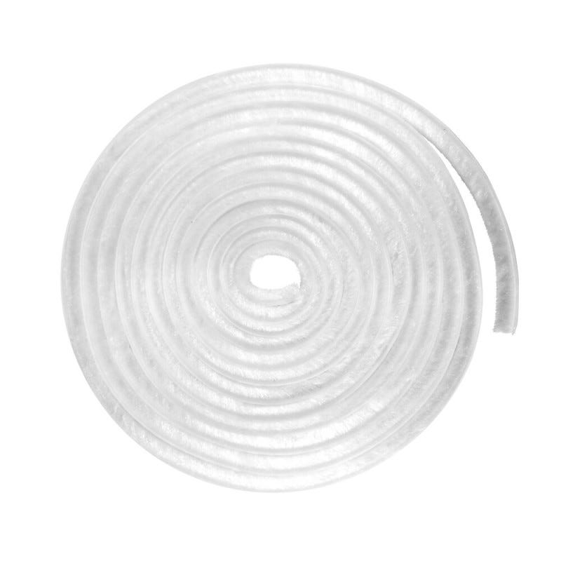 Joint brosse adhésif blanc hauteur 12 mm, longueur 5,5 m, largeur 6,9 mm 0