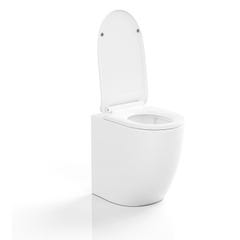 WC suspendu blanc en céramique sans bride - JAVOINE 3