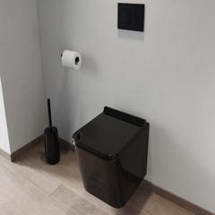 WC suspendu noir mat en céramique sans bride - CLEMONA 6