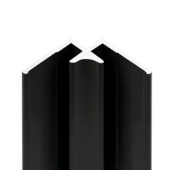 Schulte Pack de 2 profilés de finition + 1 profilé d’angle + 1 profilé d'extension pour panneaux muraux DécoDesign, 210 cm, noir 2