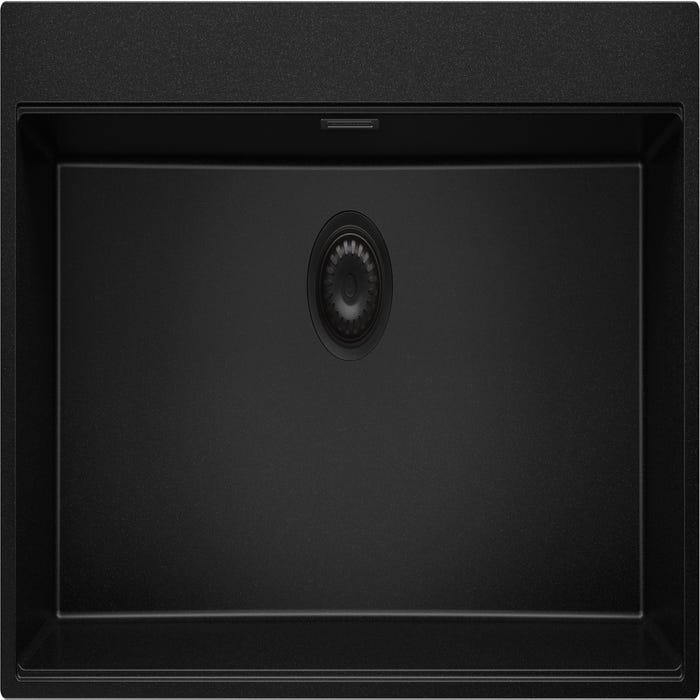 Évier Cusine en Granit Noir 88x50 cm, Lavabo Cuisine 1 Bac + Kit de Vidage, Évier au meuble 90cm, Évier à Encastrer de Primagran 0