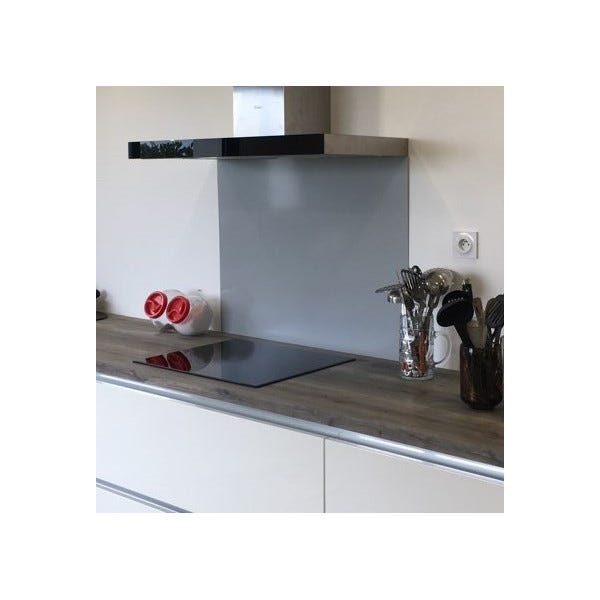 Crédence Aluminium Gris Ral 9006 H 25 cm x L 70 cm 1