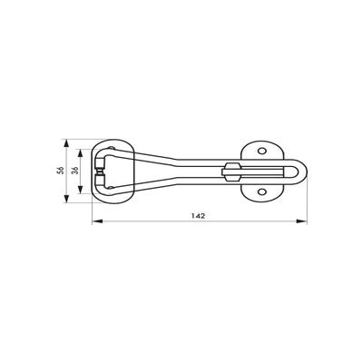 ENTREBAILLEUR DE PORTE CHROME