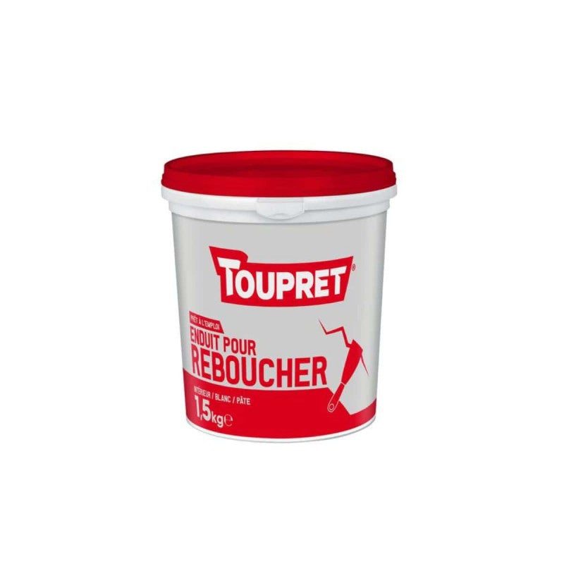 Enduit Rebouchage Lissage 2 en 1 pâte 4 kg blanc - TOUPRET - Mr.Bricolage