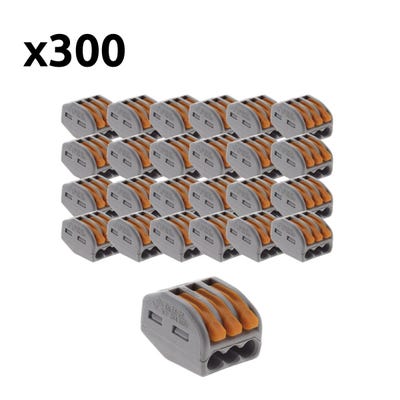 WAGO Lot de 20 minibornes automatiques, 2,5 mm² pour rigide WAGO