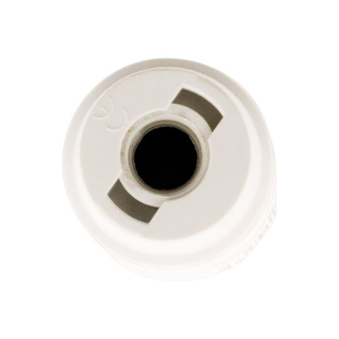 Douille E14 Thermoplastique Lisse Blanc - Zenitech 2