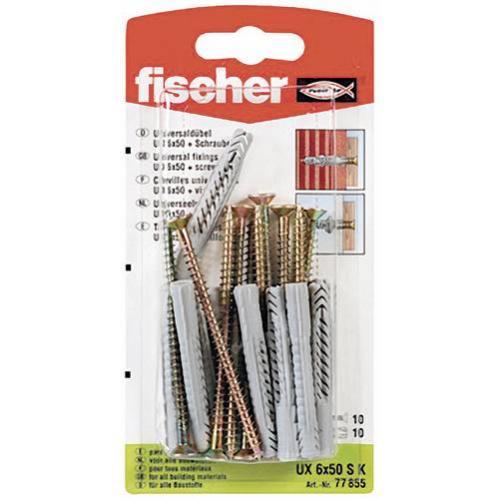 Cheville Universelle Fischer Ux 6 X 50 Sk 77855 50 Mm 6 Mm 10 Pc s