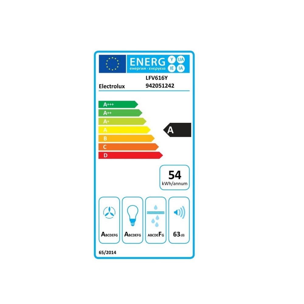 Hotte décorative murale Electrolux LFV616Y 1