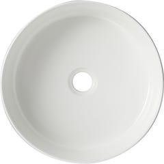 Vasque à poser relief Auria ø 36cm blanche 3