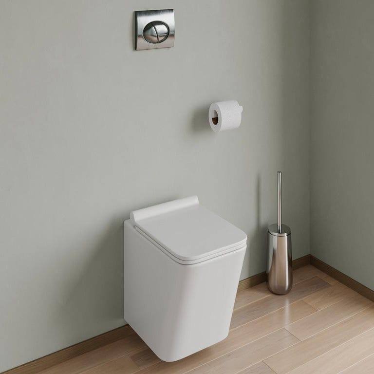 Plaque de déclenchement pour WC avec double touche - Chrome - CERASUS 1