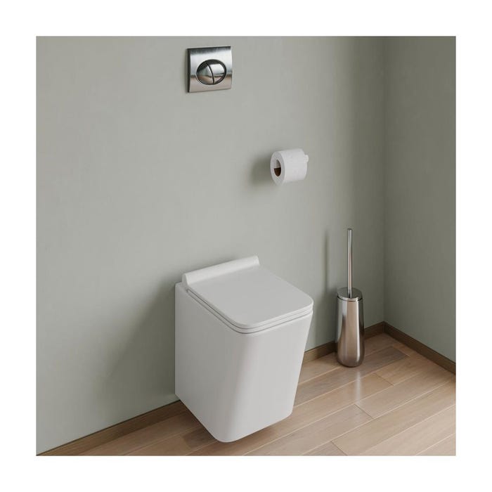 Plaque de déclenchement pour WC avec double touche - Chrome - CERASUS 4