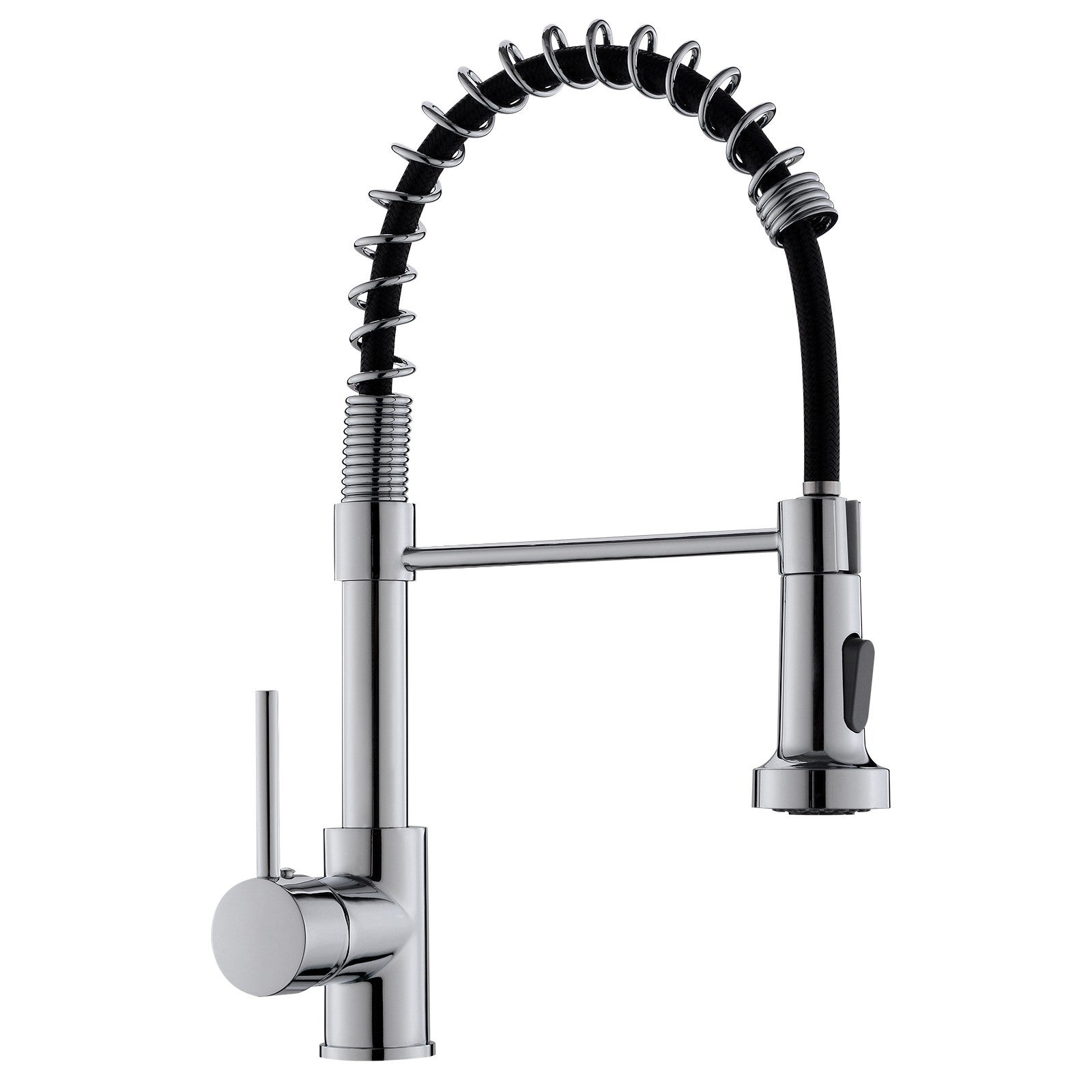 LOIRE Robinet mitigeur cuisine avec douchette 2 jets chrome noir mat ❘  Bricoman