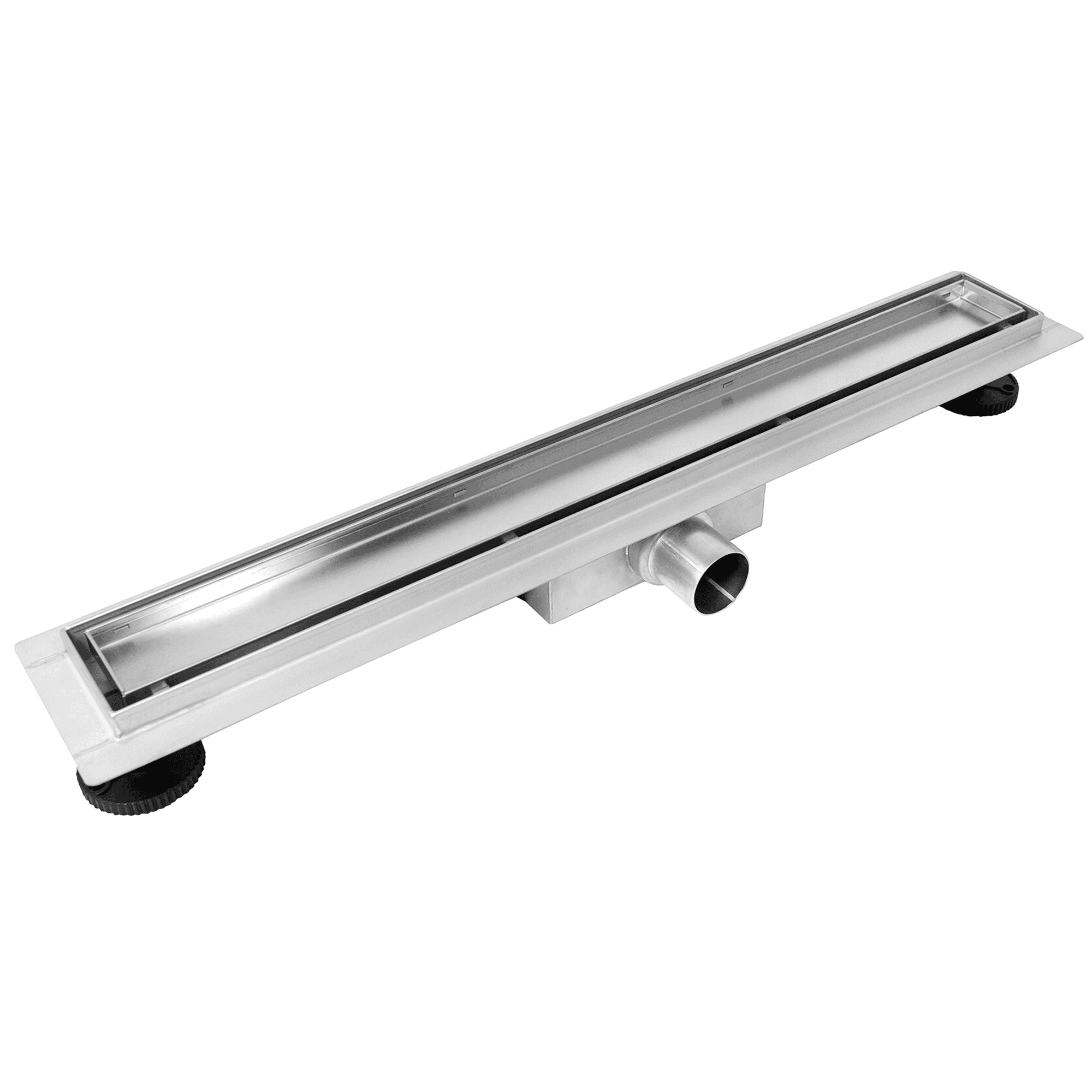 Balneo Caniveau de douche 2 en 1, en Acier Inox 50cm, finition chrome, avec Siphon, Duplex Next 2