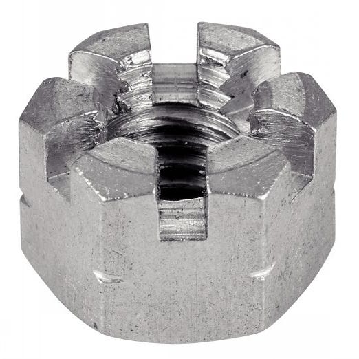 Ecrou hexagonal à crenaux - Inox A4 M14 - Boîte de 50 0