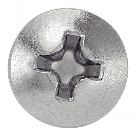 Vis à tole tête fraisée bombée phillips - Inox A2 6,3x38 mm - Boîte de 200 0