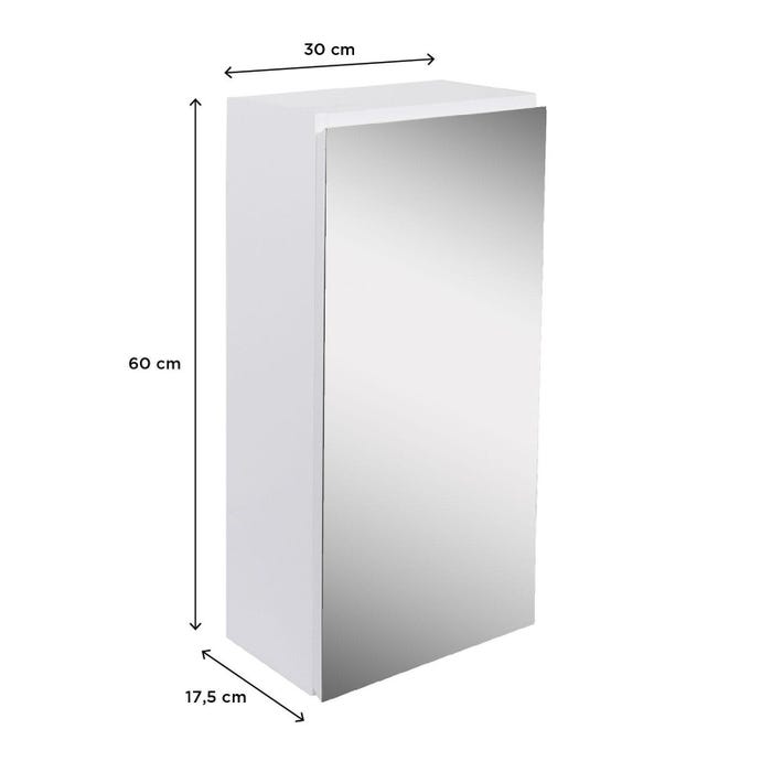 Armoire de toilette blanc L30xH60cm WILL 1