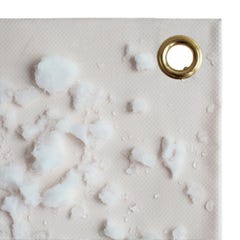 Bâche de Chantier 4x5 m Blanc Crème - Qualité 8 ans TECPLAST - LP640CH - Bâche de protection étanche en PVC pour Travaux 1