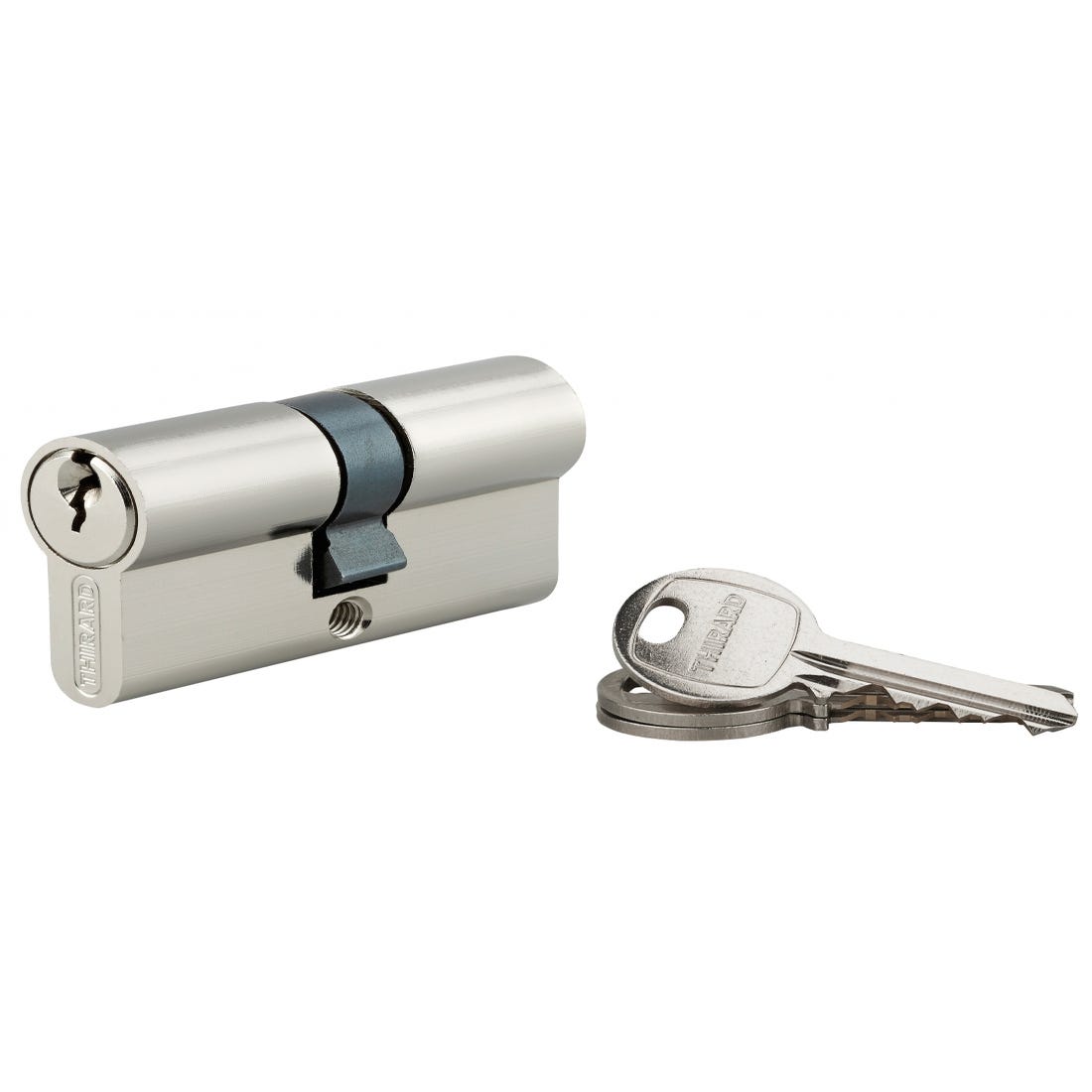 THIRARD - Cylindre de serrure double entrée SA UNIKEY (achetez-en plusieurs, ouvrez avec la même clé), 30x30mm, 3 clés, nickelé 0