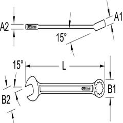 KS TOOLS - Clé mixte 7/16" - 922.0055 1