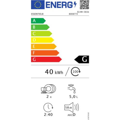 SOLDES 2024 : Essentiel-B Lave--vaisselle mini ELVM-581b pas cher