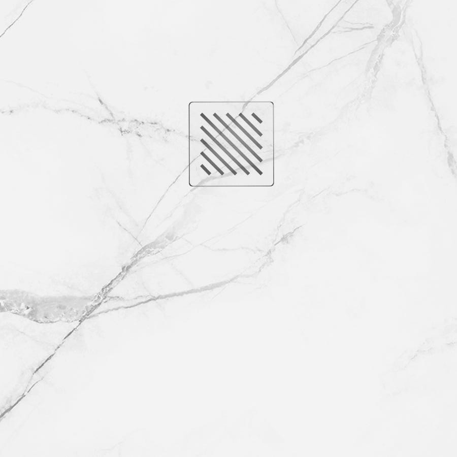 Receveur de douche en résine extra plat à poser 70x120cm - marble blanc - ORIGINE 1