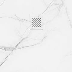 Receveur de douche en résine extra plat à poser 90x90cm - marble blanc - ORIGINE 1