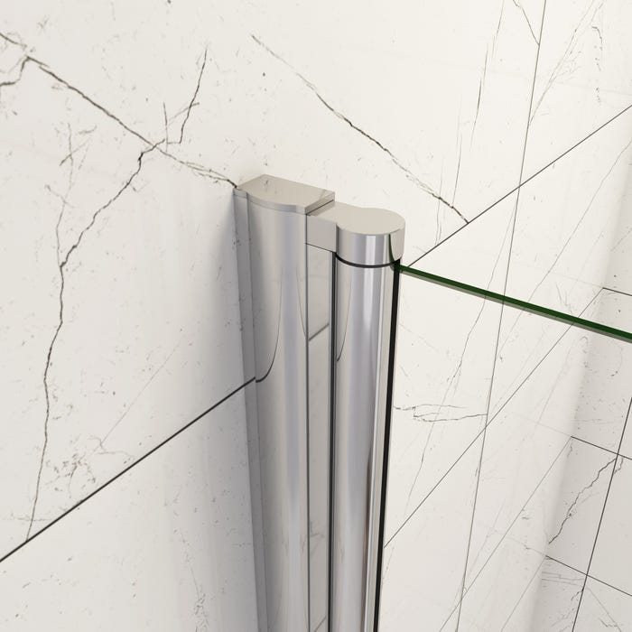 AICA porte de douche 110x197cm avec pivotante à 180° en verre sécurit clair anticalcaire 4