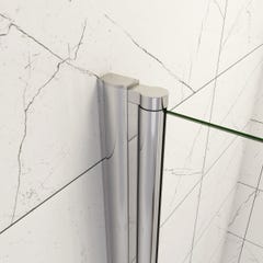 AICA porte de douche 105x187cm avec pivotante à 180° en verre sécurit clair anticalcaire 4