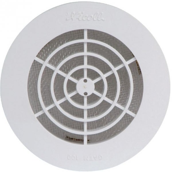 Grille ronde avec moustiquaire blanche Ø 100 mm RENSON