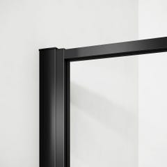 GRAND VERRE Cabine de douche à ouverture intérieure et extérieure 100x100 en verre 6mm transparent profilés en aluminium noir mat 2