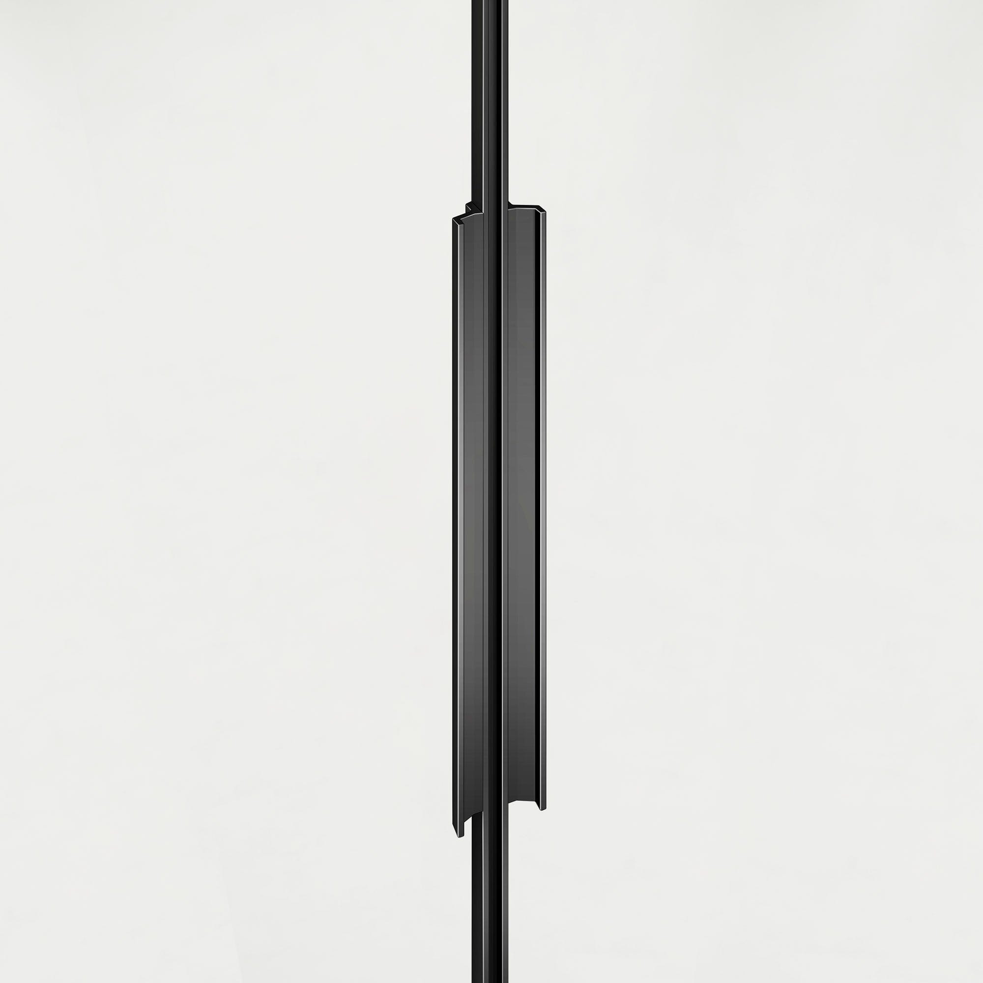 GRAND VERRE Cabine de douche à ouverture intérieure et extérieure 100x100 en verre 6mm transparent profilés en aluminium noir mat 3