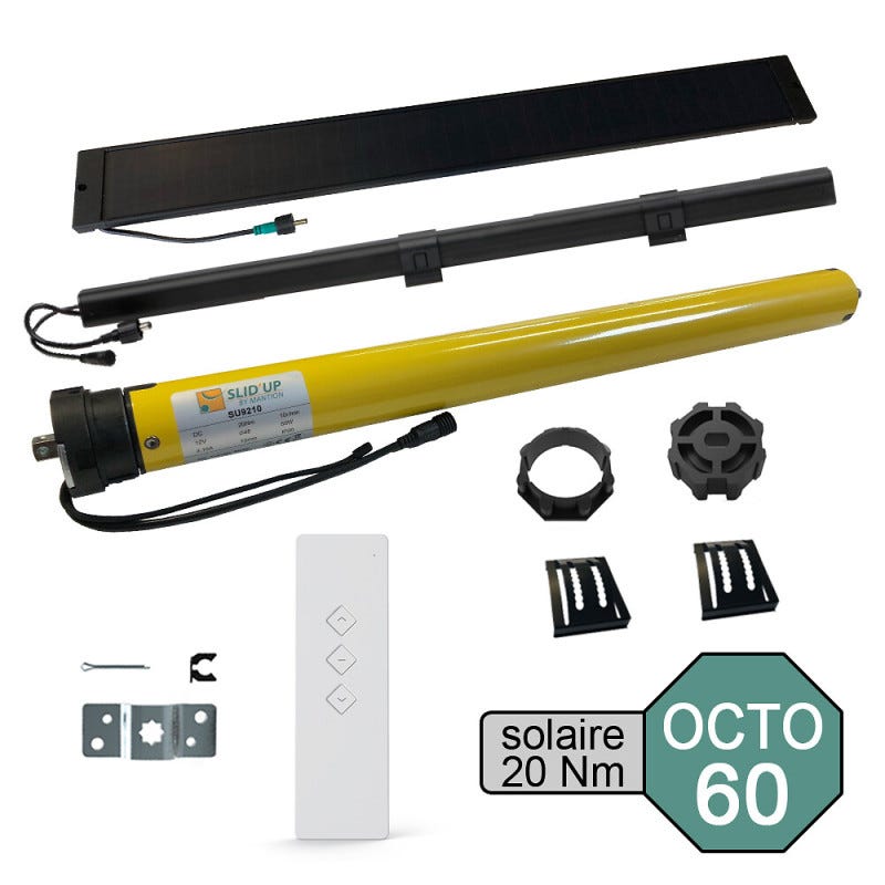 Kit de motorisation radio solaire pour volet roulant 40 kg - 20 Nm 0