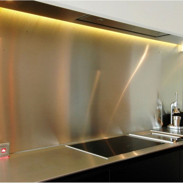 Fond de hotte / Crédence cuisine inox brossé 120x65 cm (1200 x 650 mm)