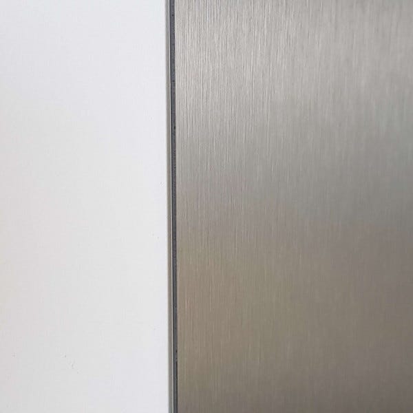  Crédence Composite Aspect Aluminium Brossé H 70 cm x L 80 cm 3