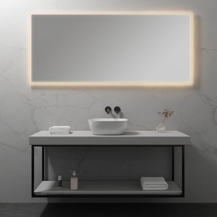 MELLOW Miroir lumineux salle de bain LED 3 couleurs + intensité réglable & fonction anti-buée 80 x 180 cm 5