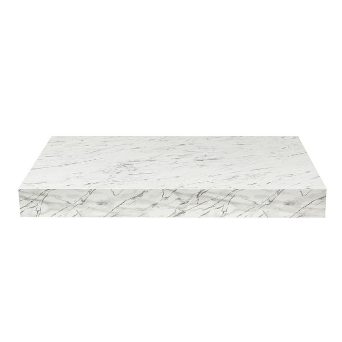 Egger Naturel plan vasque 123,5x8x50 cm, blanc effet marbre (DO12050MCB) 1