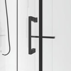 Cabine de douche rectangulaire - Installation réversible - Noir mat - L110 x l80 x H225 cm - ZODANI 3