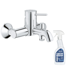 Mitigeur bain douche mécanique GROHE Quickfix Start Classic + nettoyant GrohClean 0